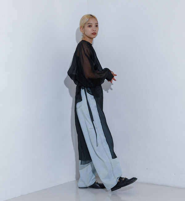 NOMINE「シアー ラップ  スカート」|スカート|