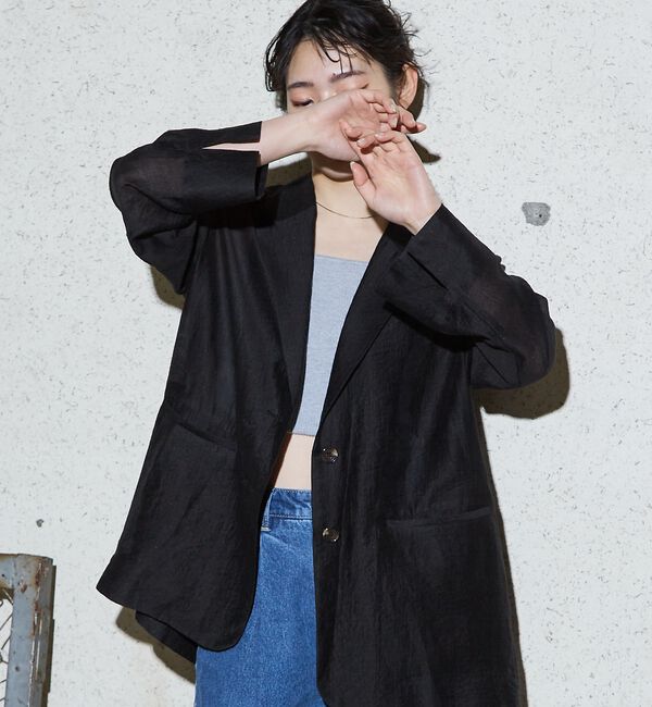 NOMINE「シルキー シアー バックスリット ジャケット」|その他|