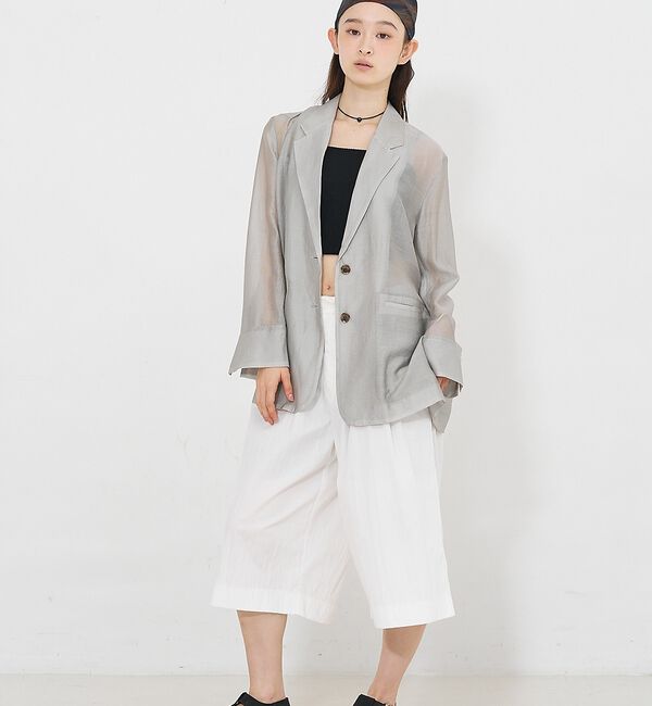 NOMINE「シルキー シアー バックスリット ジャケット」|その他|