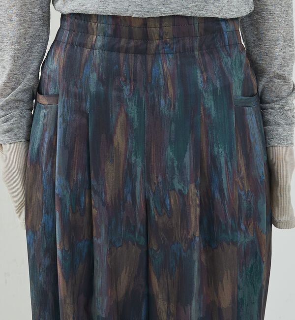 NOMINE「水彩アート ニュアンス柄 タックパンツ【予約】」|その他|