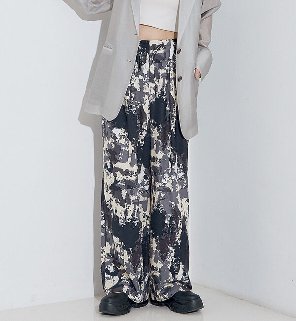 NOMINE「【セットアップ着用可】スプラッシュプリントドロスト パンツ」|その他|