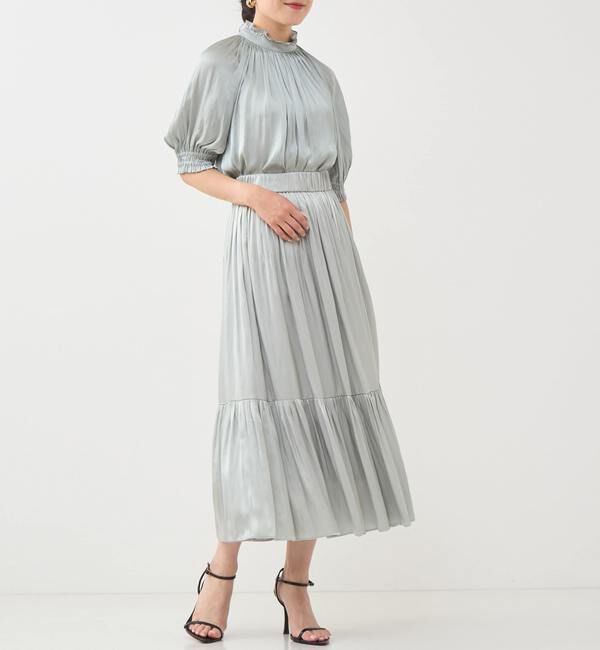 TIARA「《定番》2wayフリルネックショートスリーブブラウス」|シャツ・ブラウス|