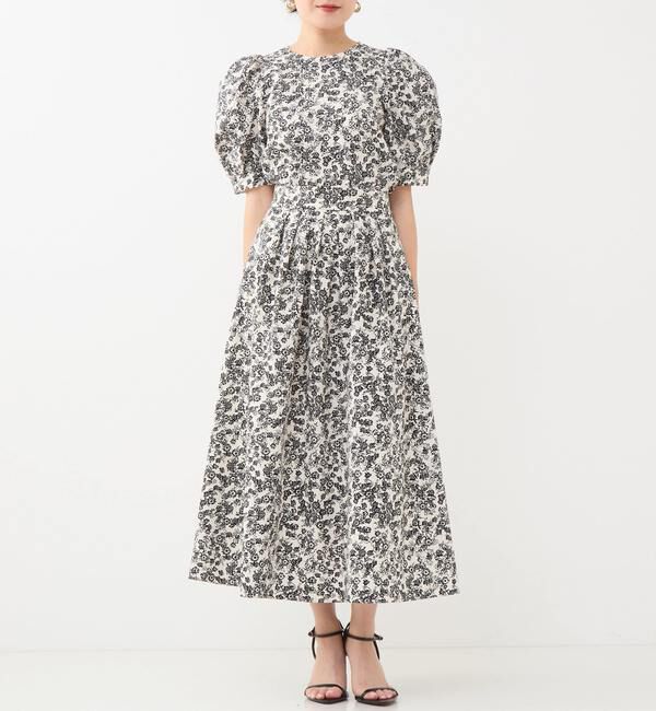 TIARA「ヴィンテージフラワープリントギャザーブラウス」|シャツ・ブラウス|