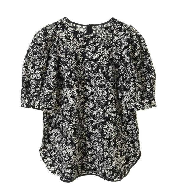 TIARA「ヴィンテージフラワープリントギャザーブラウス」|シャツ・ブラウス|