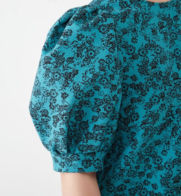 TIARA「ヴィンテージフラワープリントギャザーブラウス」|シャツ・ブラウス|