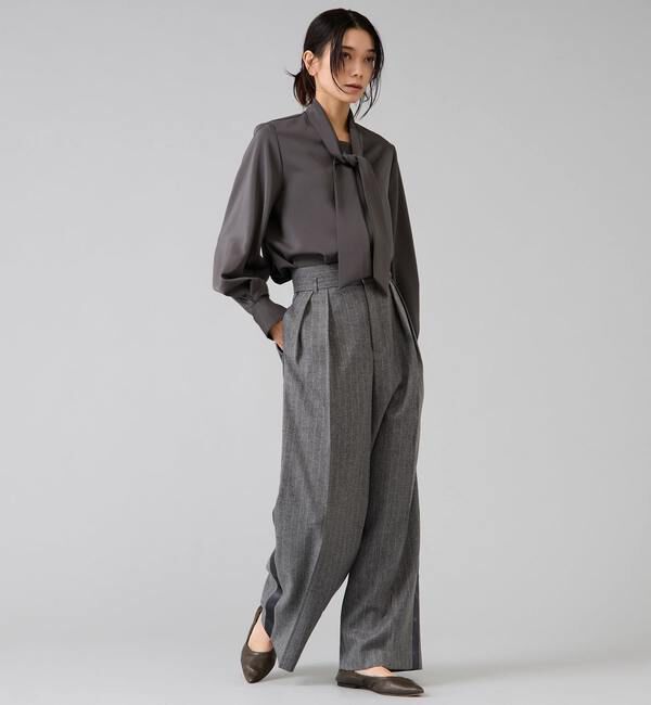 Liesse「サテンボウタイ付きブラウス」|シャツ・ブラウス|