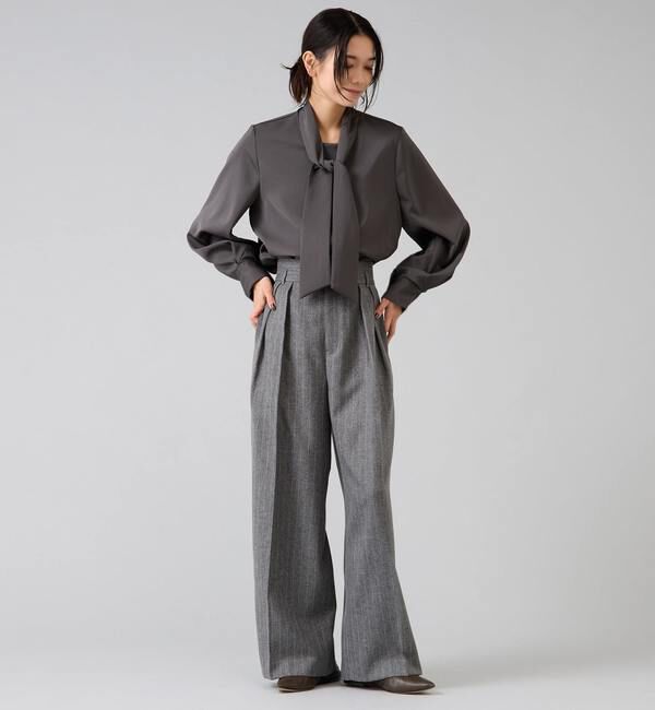 Liesse「サテンボウタイ付きブラウス」|シャツ・ブラウス|