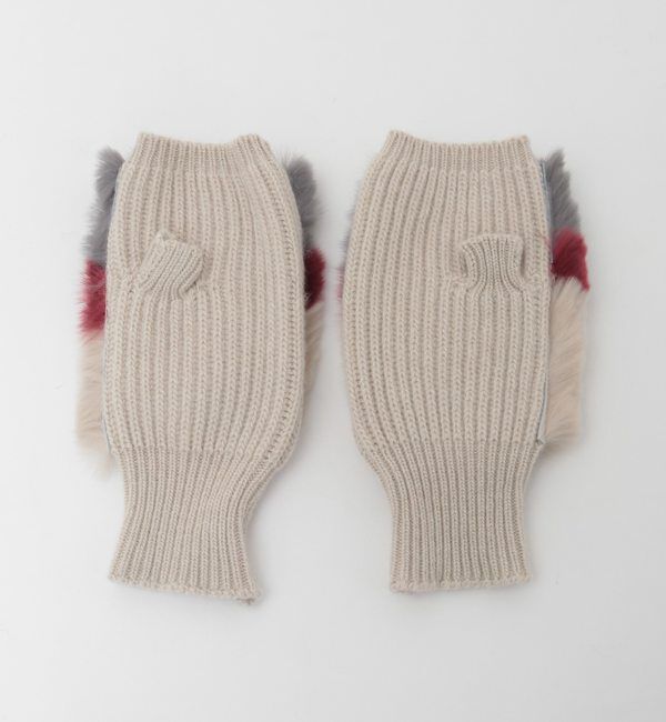 A_「【ALPO/アルポ】レッキスファー&times;ニットFingerless Gloves」|手袋|