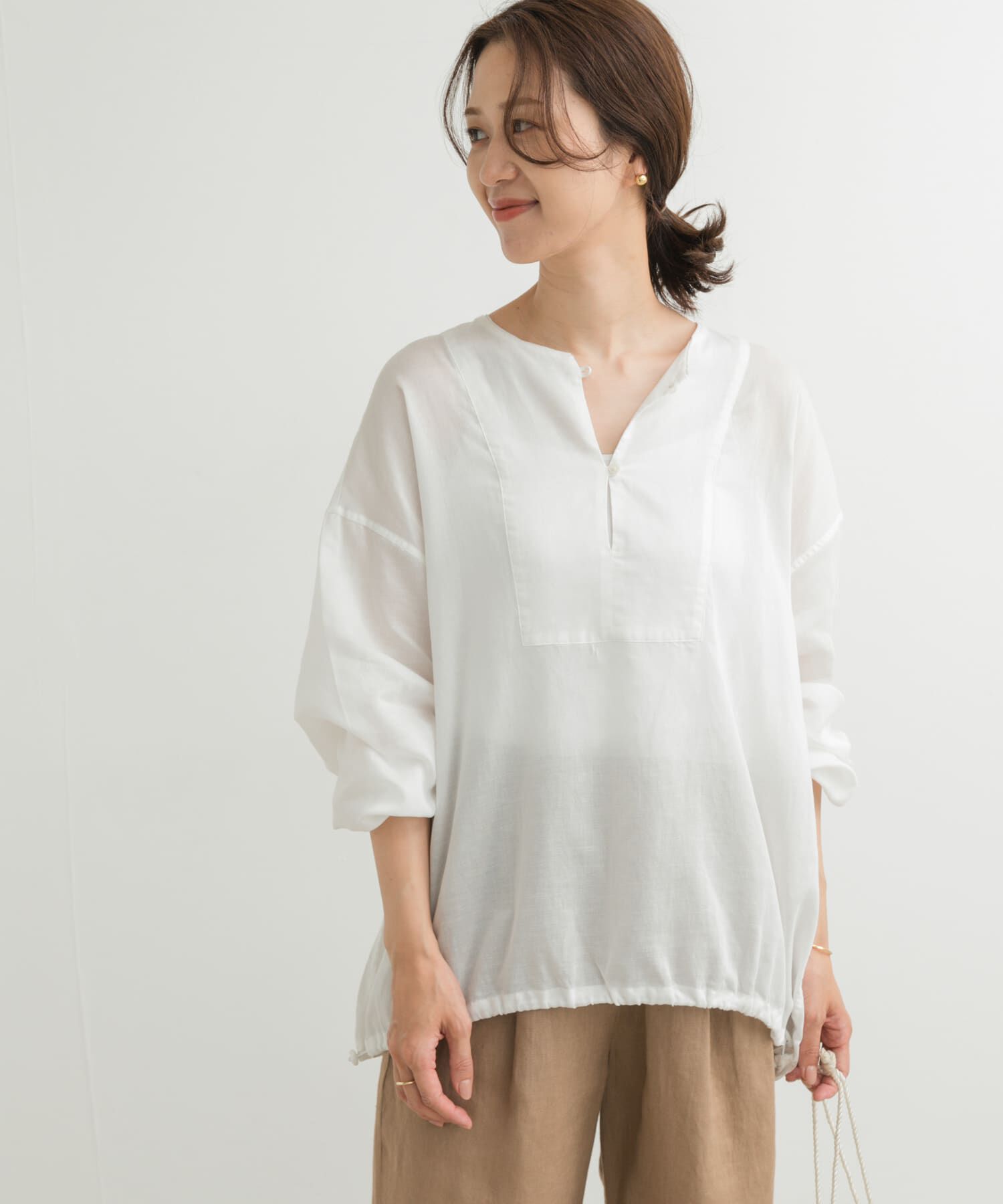 URBAN RESEARCH DOORS「リネンブレンドドロストチュニック」|チュニック|