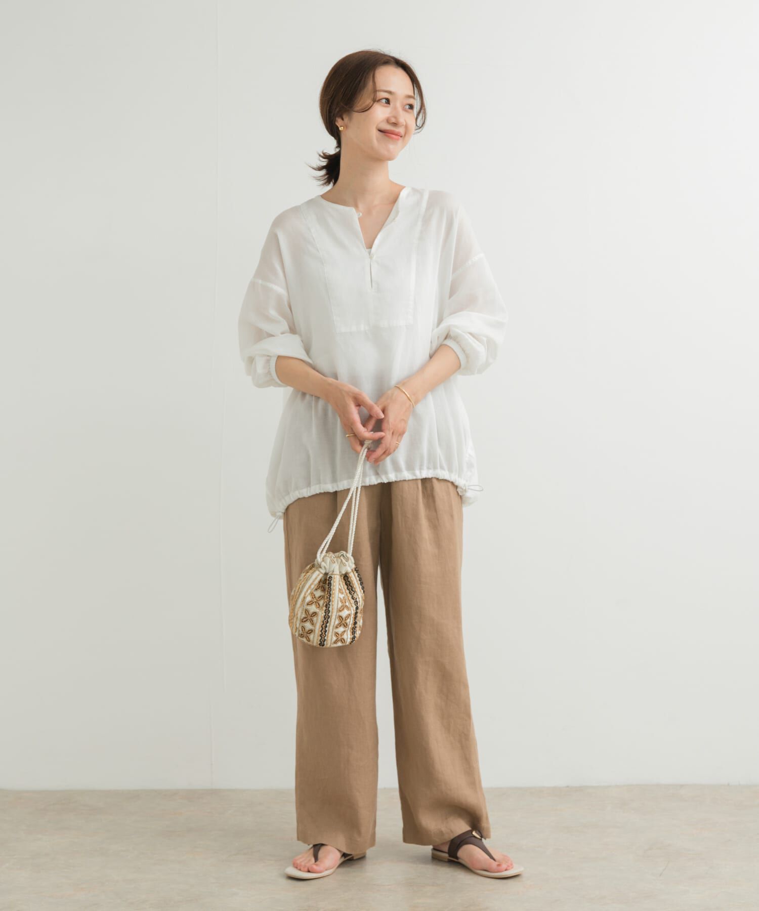 URBAN RESEARCH DOORS「リネンブレンドドロストチュニック」|チュニック|