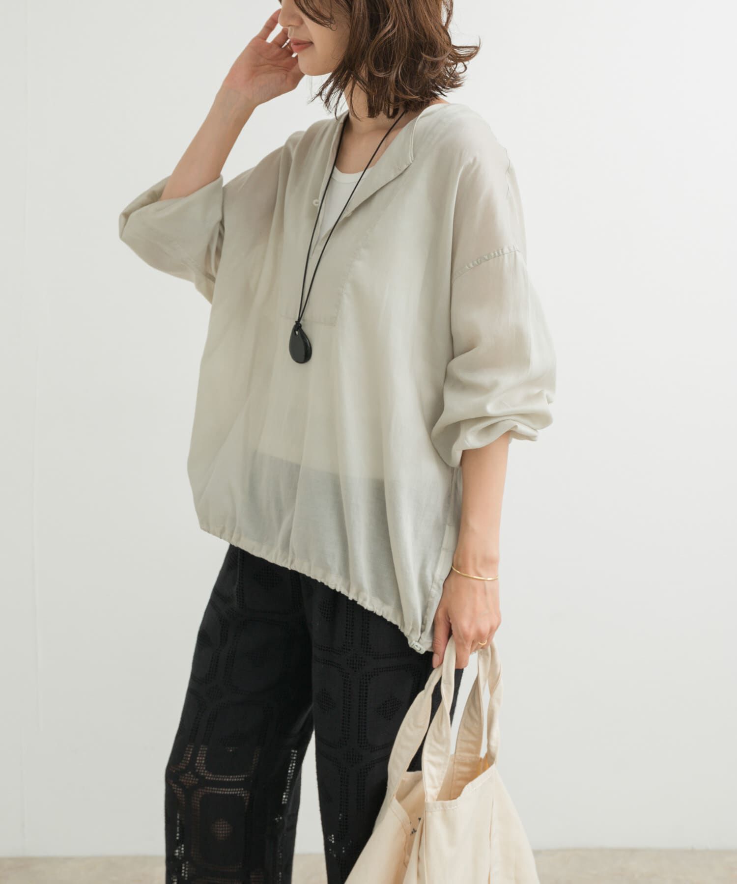 URBAN RESEARCH DOORS「リネンブレンドドロストチュニック」|チュニック|