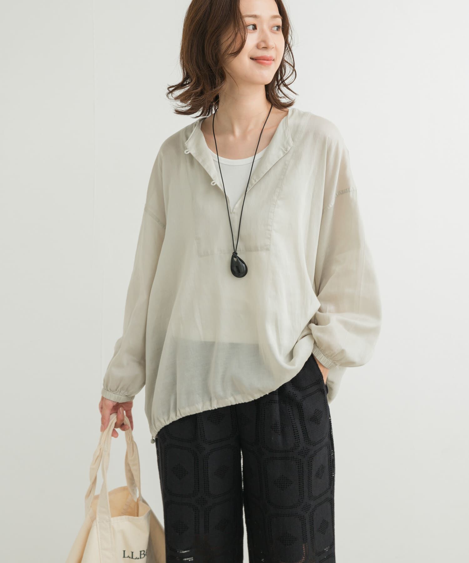 URBAN RESEARCH DOORS「リネンブレンドドロストチュニック」|チュニック|