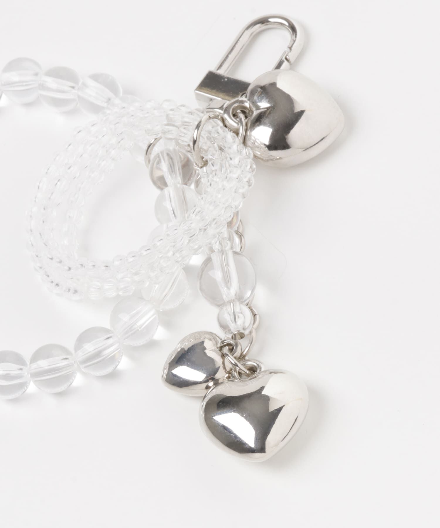 SMELLY「ビーズメタルハートキーチェーン」|チャーム・キーホルダー|