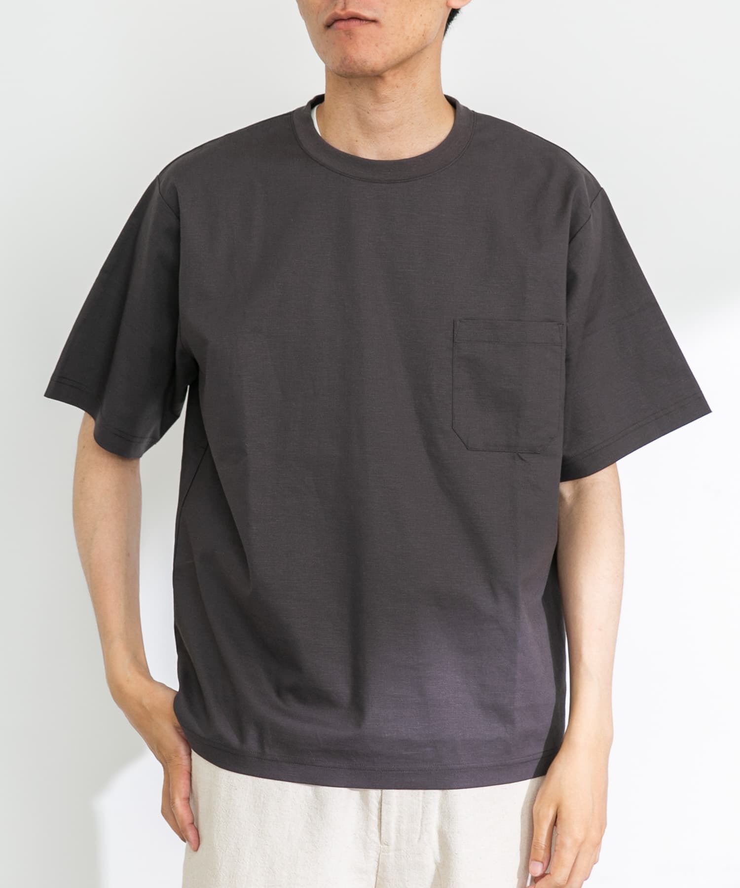 Sonny Label 「『接触冷感/イージーケア』リネン混ショートスリーブTシャツ」|Tシャツ・カットソー|