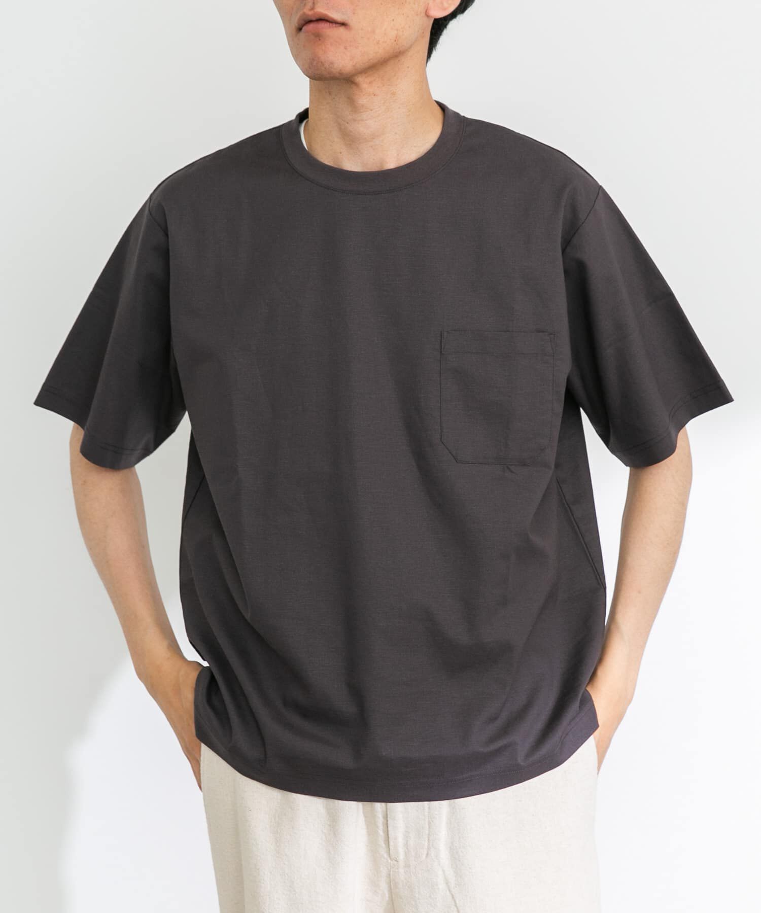 Sonny Label 「『接触冷感/イージーケア』リネン混ショートスリーブTシャツ」|Tシャツ・カットソー|