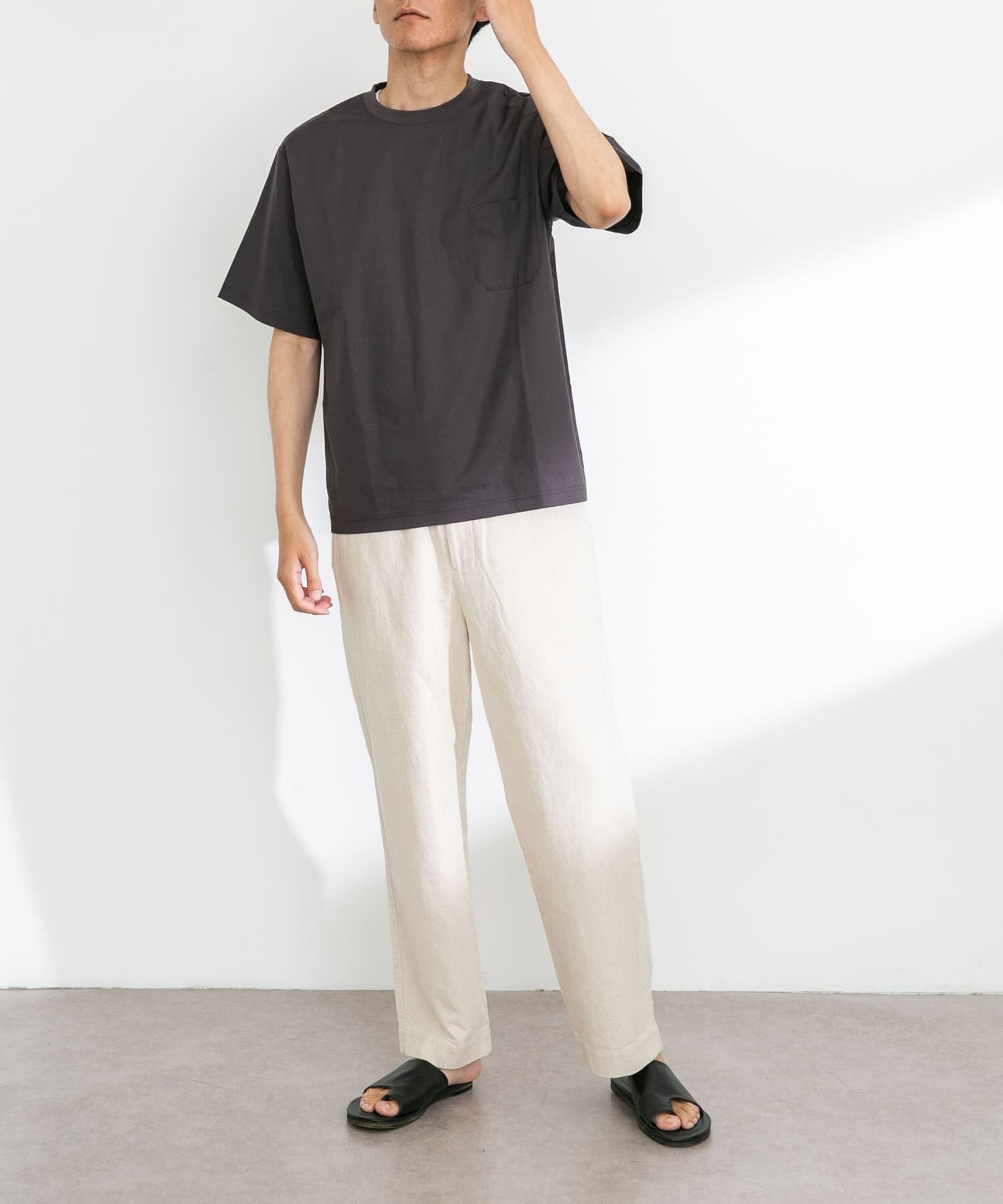 Sonny Label 「『接触冷感/イージーケア』リネン混ショートスリーブTシャツ」|Tシャツ・カットソー|