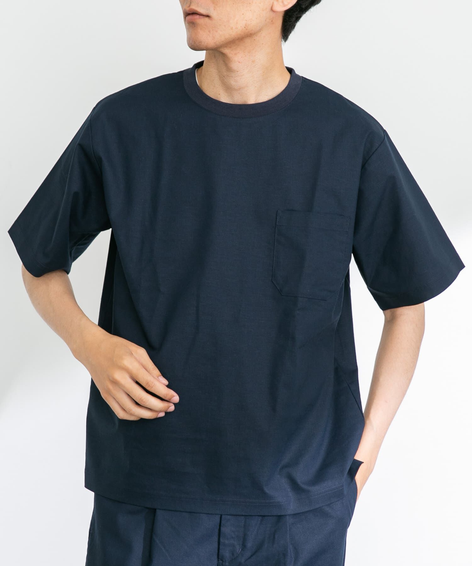 Sonny Label 「『接触冷感/イージーケア』リネン混ショートスリーブTシャツ」|Tシャツ・カットソー|