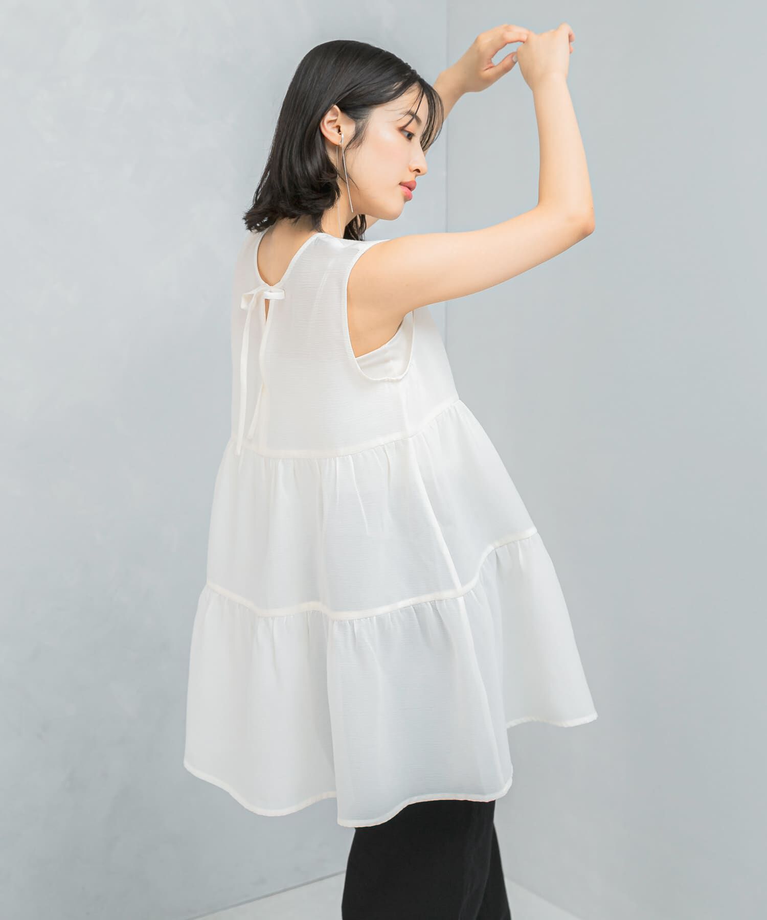 URBAN RESEARCH ROSSO「TORRAZZO DONNA　2way tiered tunic」|チュニック|オフホワイト