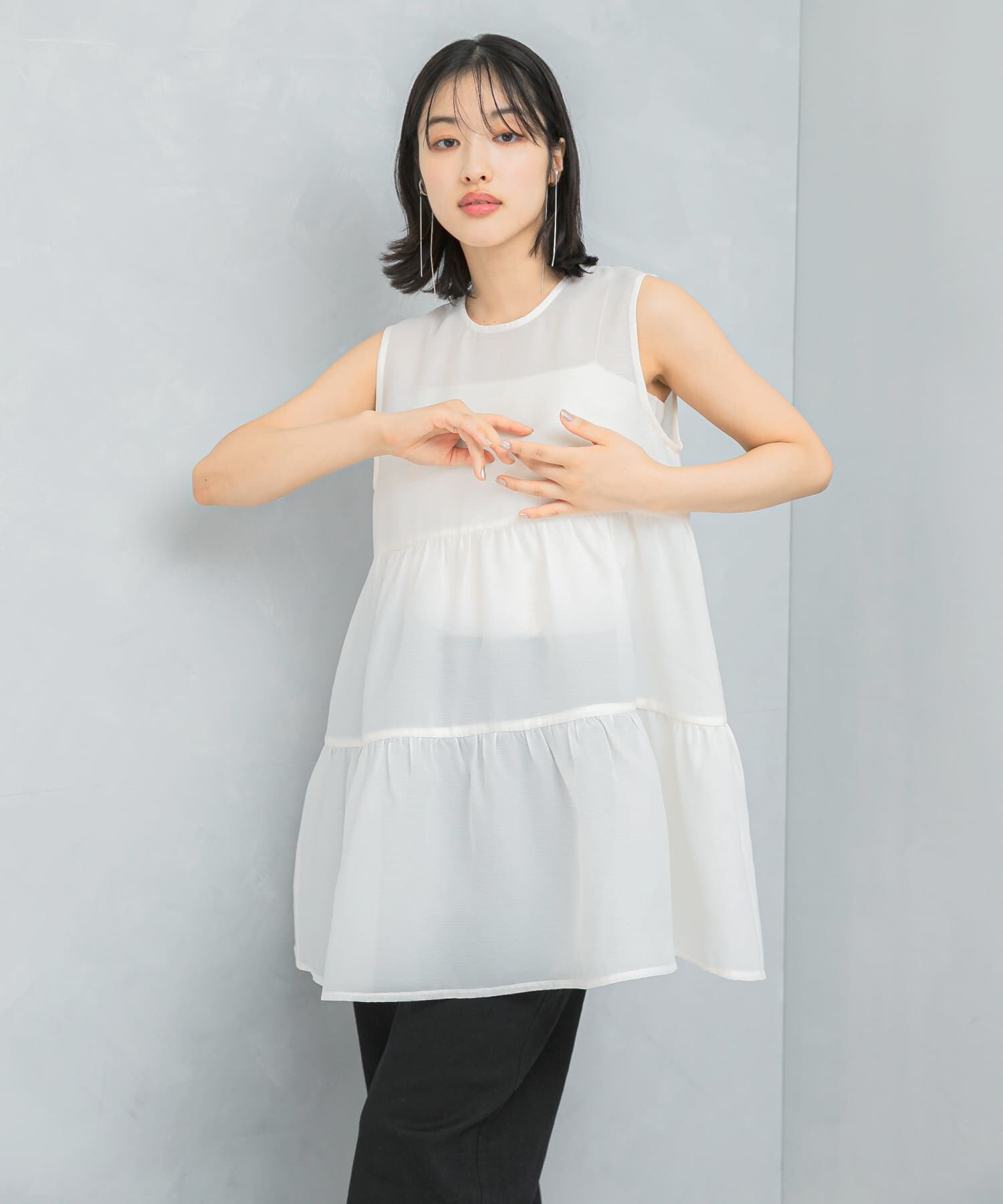 URBAN RESEARCH ROSSO「TORRAZZO DONNA　2way tiered tunic」|チュニック|