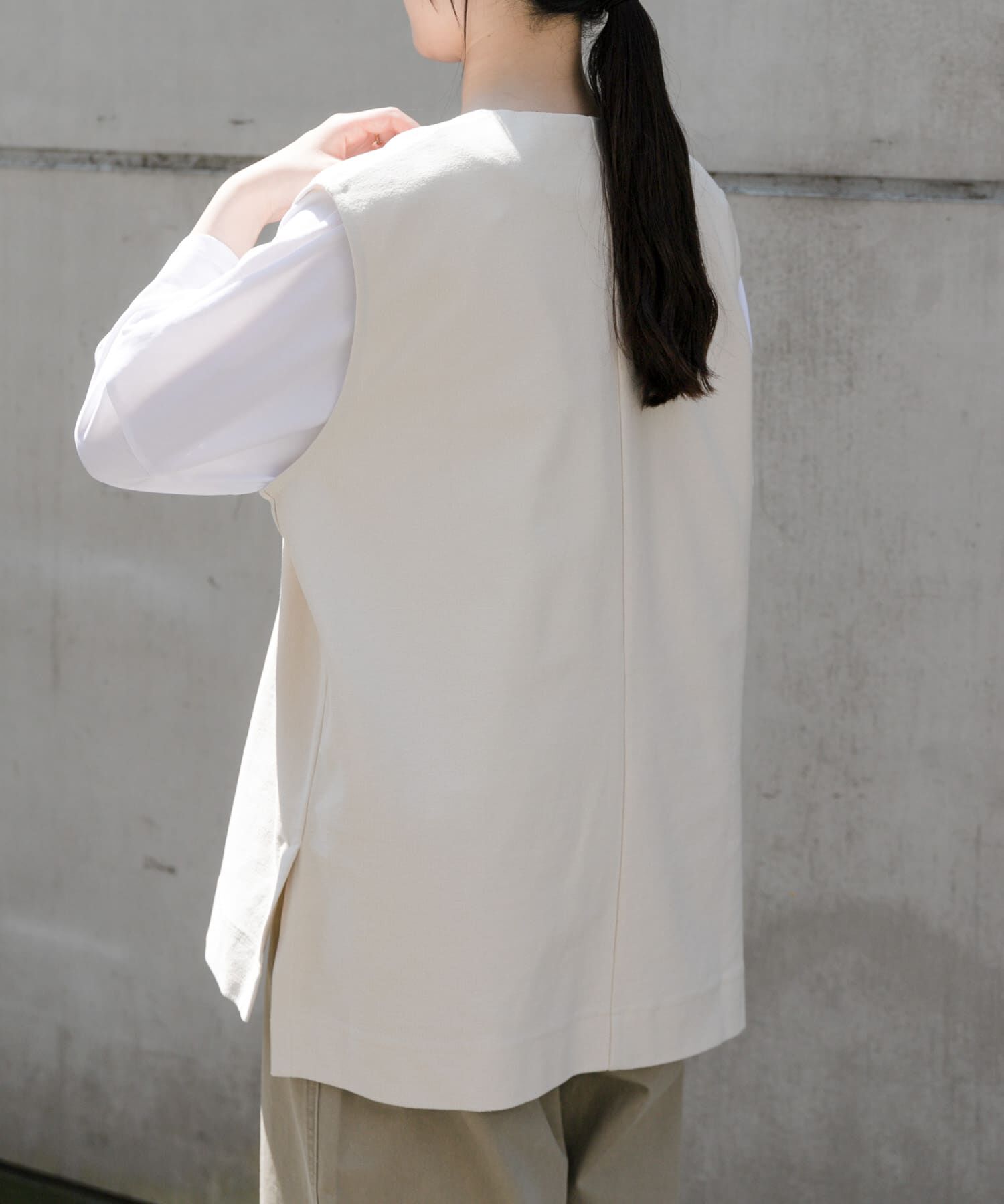 URBAN RESEARCH DOORS「FORK&SPOON　ジャガードUネックベスト」|ベスト・ジレ|