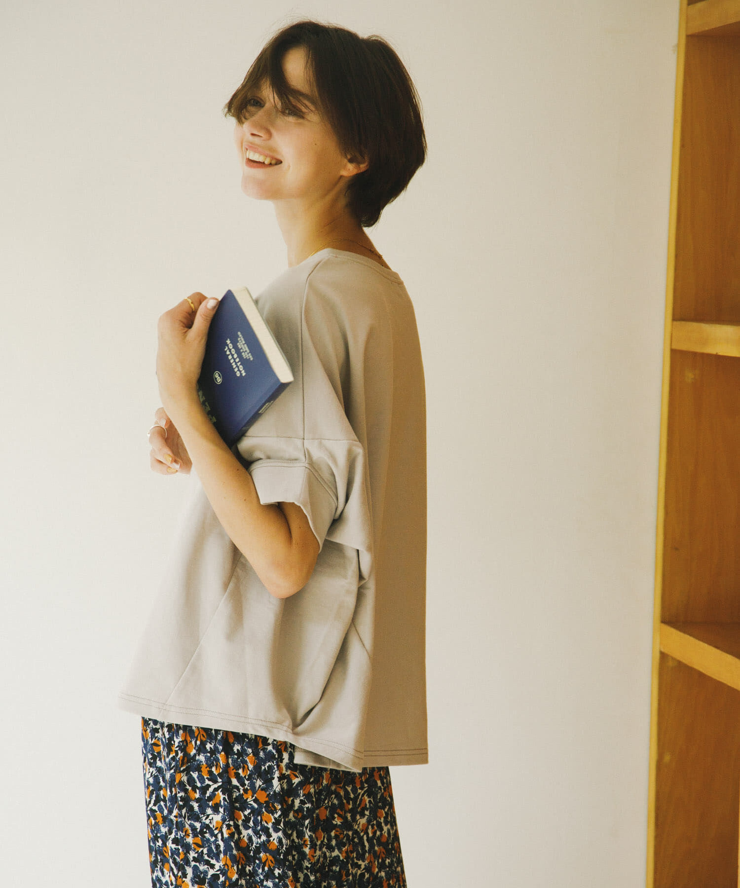 URBAN RESEARCH DOORS「『UR GREEN』ミニ裏毛変形プルオーバー」|Tシャツ・カットソー|