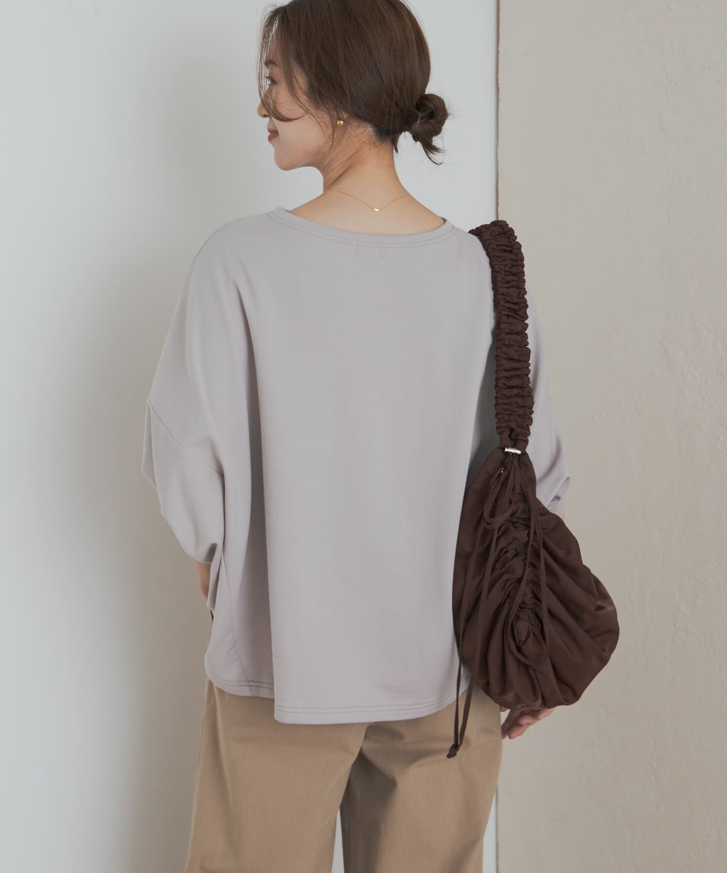 URBAN RESEARCH DOORS「『UR GREEN』ミニ裏毛変形プルオーバー」|Tシャツ・カットソー|