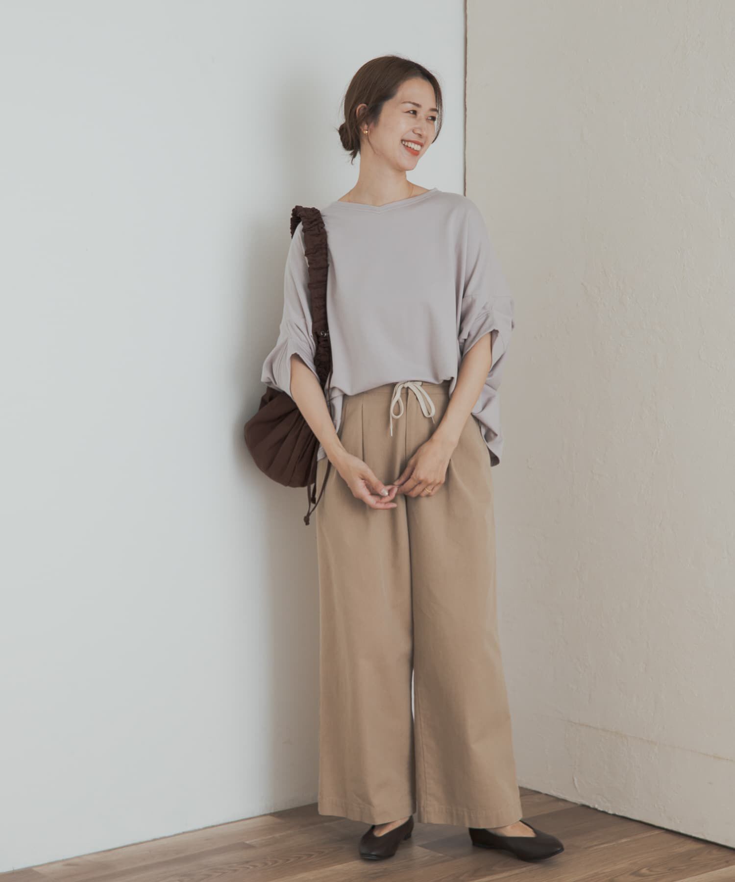 URBAN RESEARCH DOORS「『UR GREEN』ミニ裏毛変形プルオーバー」|Tシャツ・カットソー|