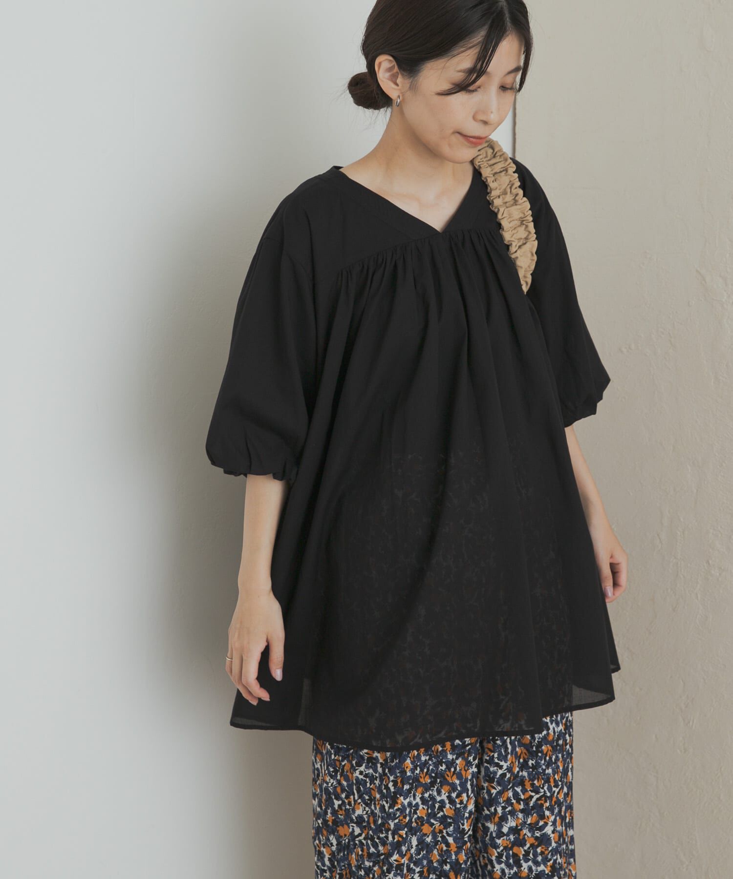 URBAN RESEARCH DOORS「コットンボイルVネックチュニック」|チュニック|