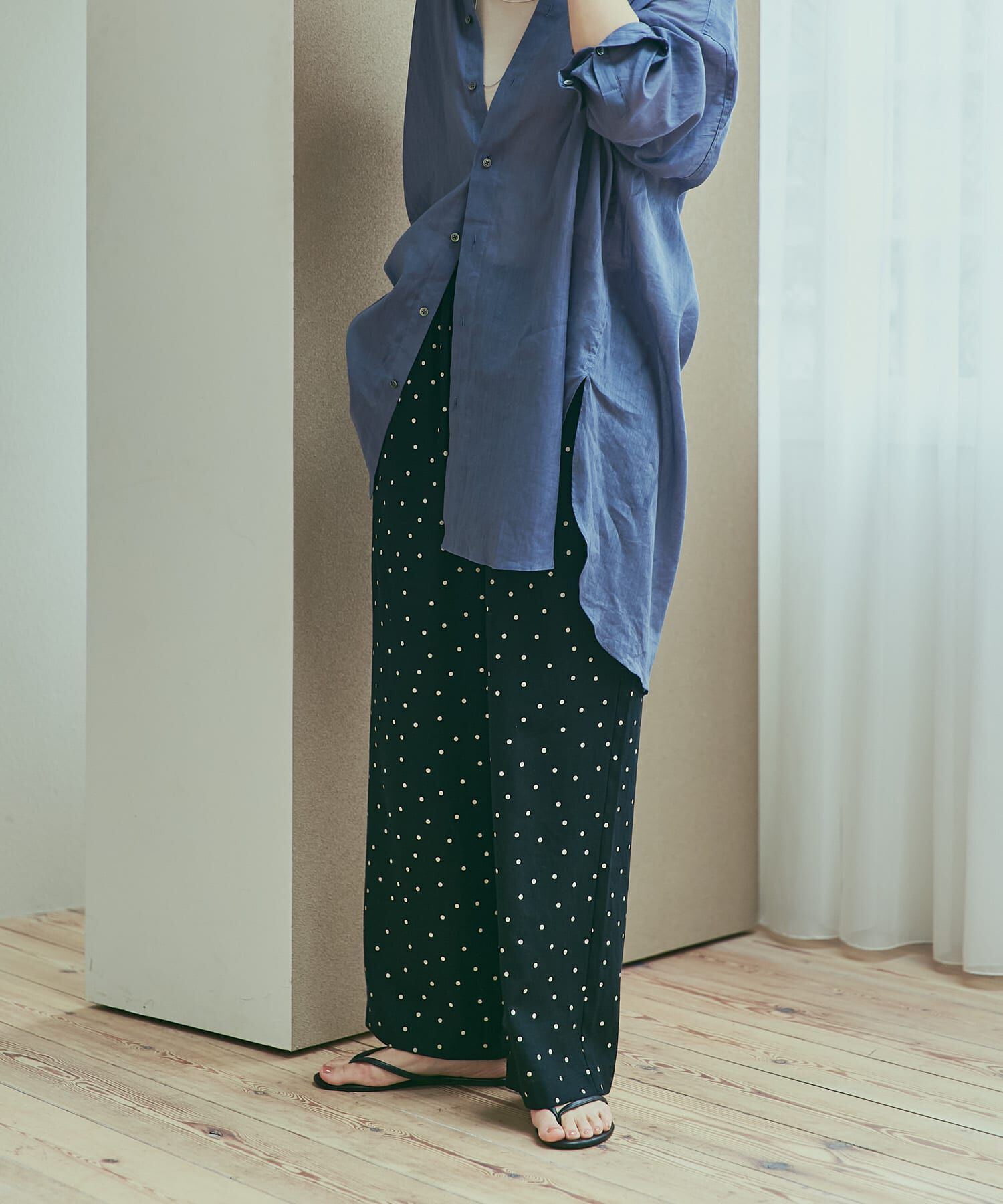 URBAN RESEARCH DOORS「リネンレーヨンドットイージーパンツ」|その他|