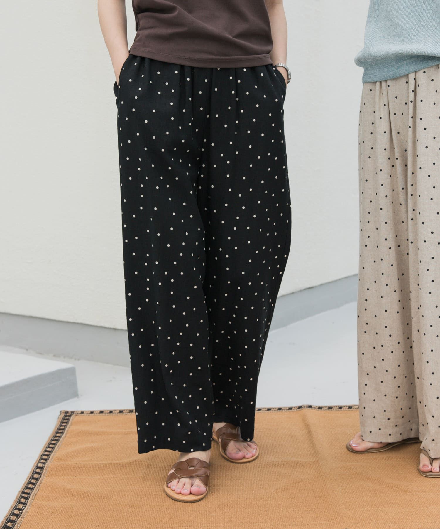 URBAN RESEARCH DOORS「リネンレーヨンドットイージーパンツ」|その他|