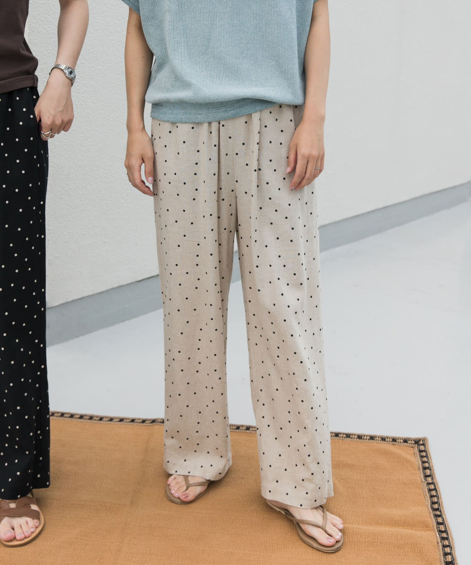 URBAN RESEARCH DOORS「リネンレーヨンドットイージーパンツ」|その他|