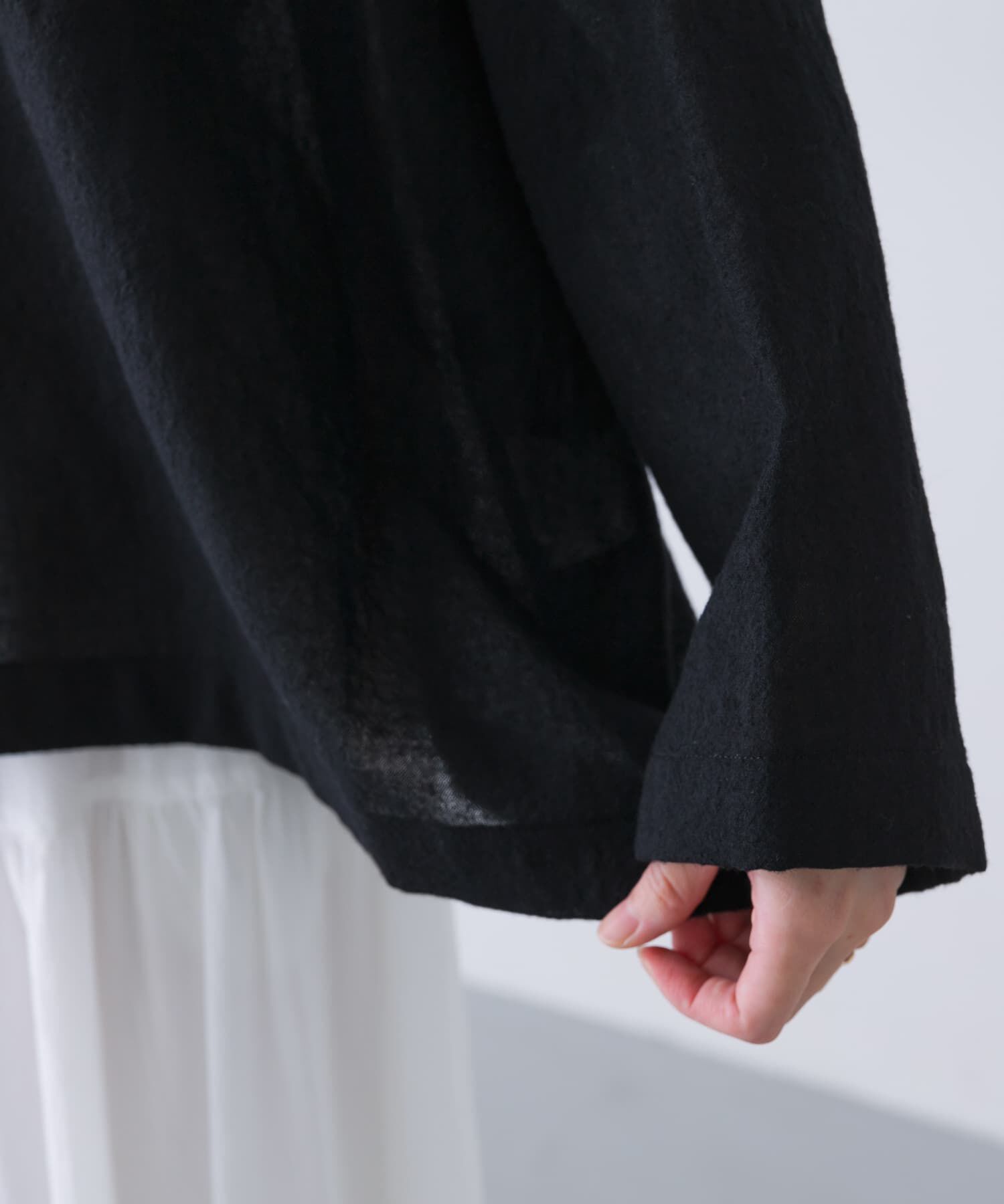 かぐれ「ウールガーゼワイドプルオーバー」|シャツ・ブラウス|