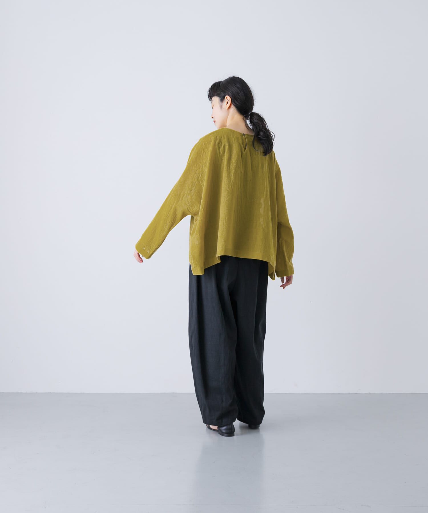 かぐれ「ウールガーゼワイドプルオーバー」|シャツ・ブラウス|