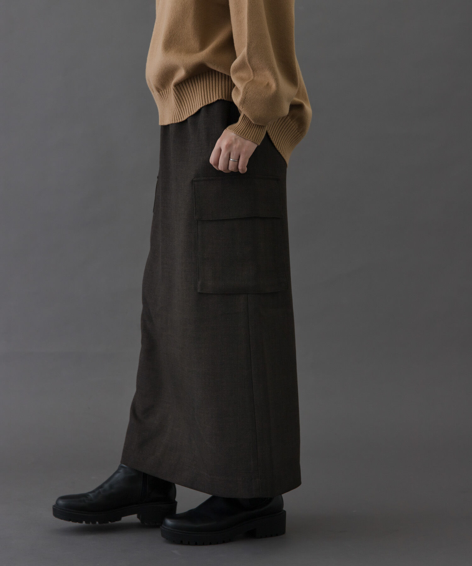 URBAN RESEARCH DOORS「FORK&SPOON　ウールライクツイルスカート」|スカート|