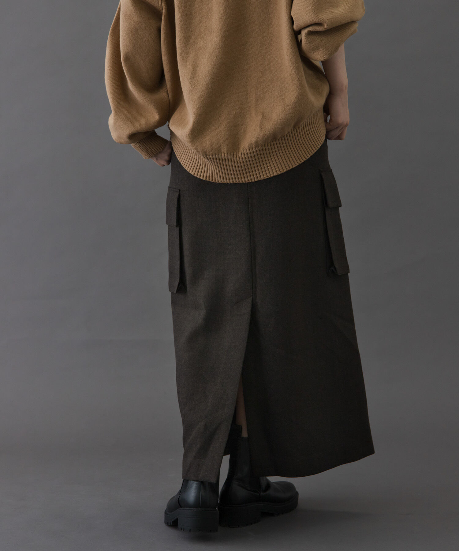 URBAN RESEARCH DOORS「FORK&SPOON　ウールライクツイルスカート」|スカート|