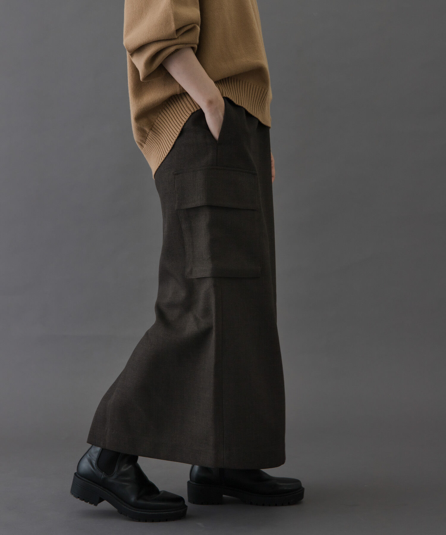 URBAN RESEARCH DOORS「FORK&SPOON　ウールライクツイルスカート」|スカート|