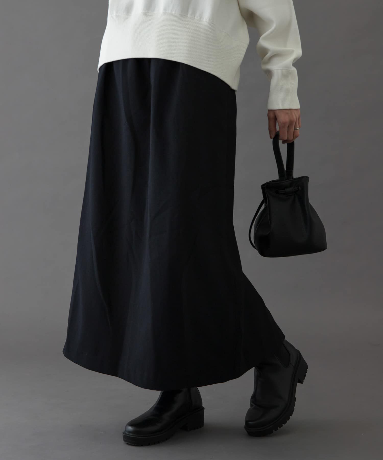 URBAN RESEARCH DOORS「FORK&SPOON　ラナテックイージースカート」|スカート|ブルー系その他