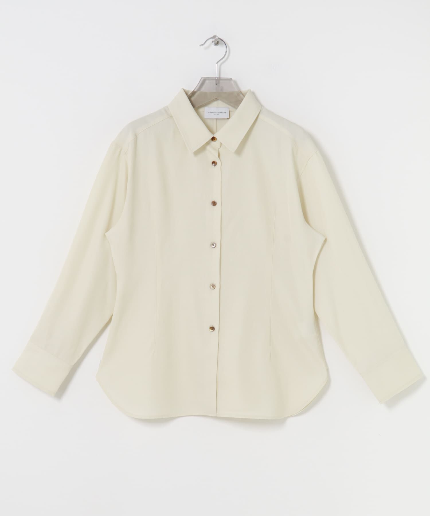 URBAN RESEARCH「new basic　WOOL TWILL SHAPE SHIRTS」|シャツ・ブラウス|オフホワイト