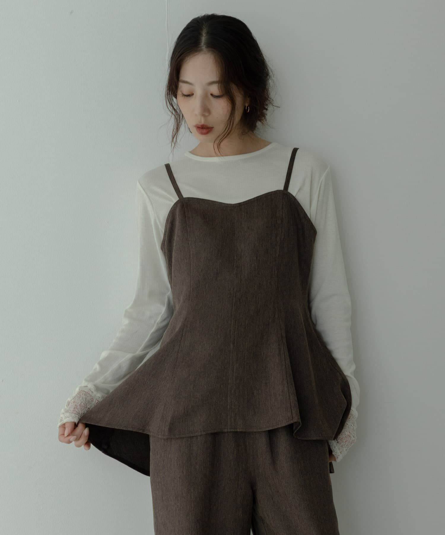 Sonny Label 「ヘリンボーンキャミ&times;パンツセットアップ」|スカート|