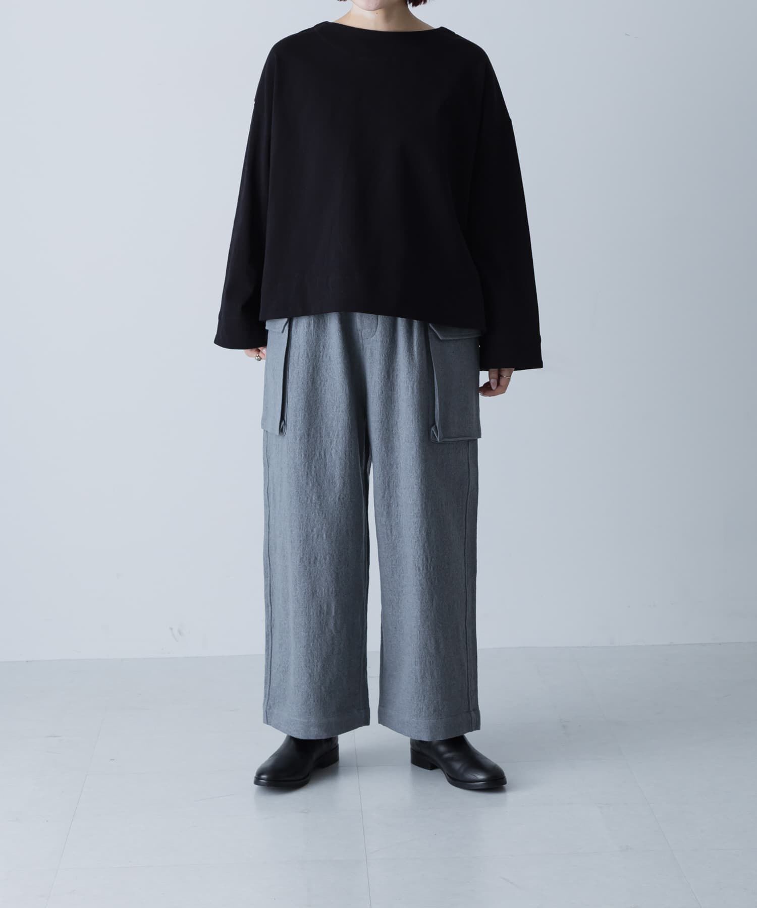 かぐれ「コットンボートネックカットソー」|Tシャツ・カットソー|