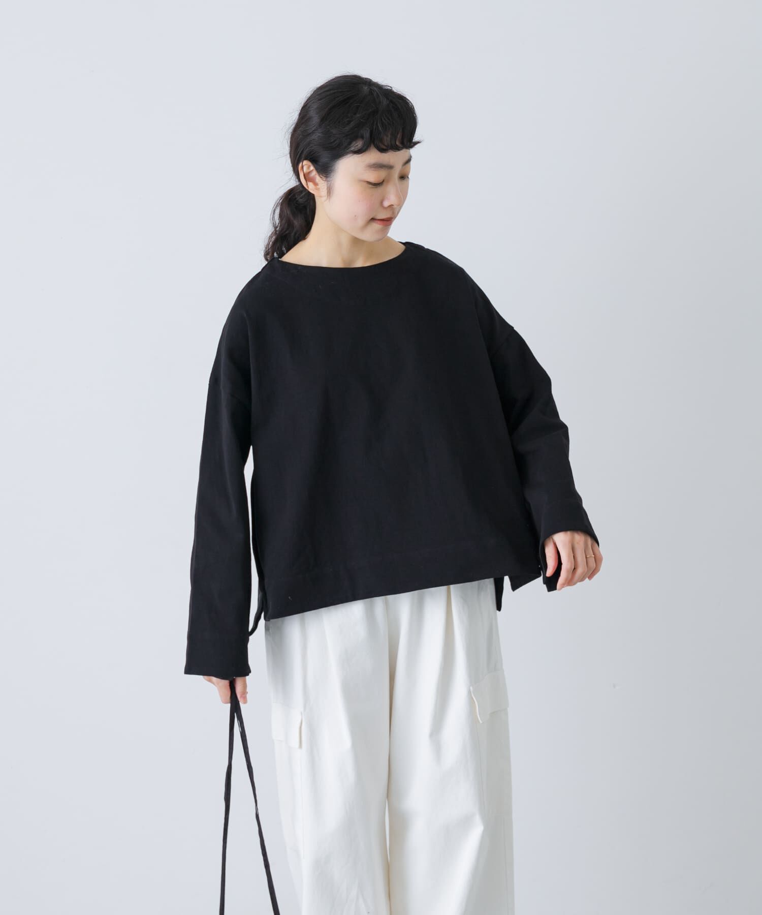 かぐれ「コットンボートネックカットソー」|Tシャツ・カットソー|