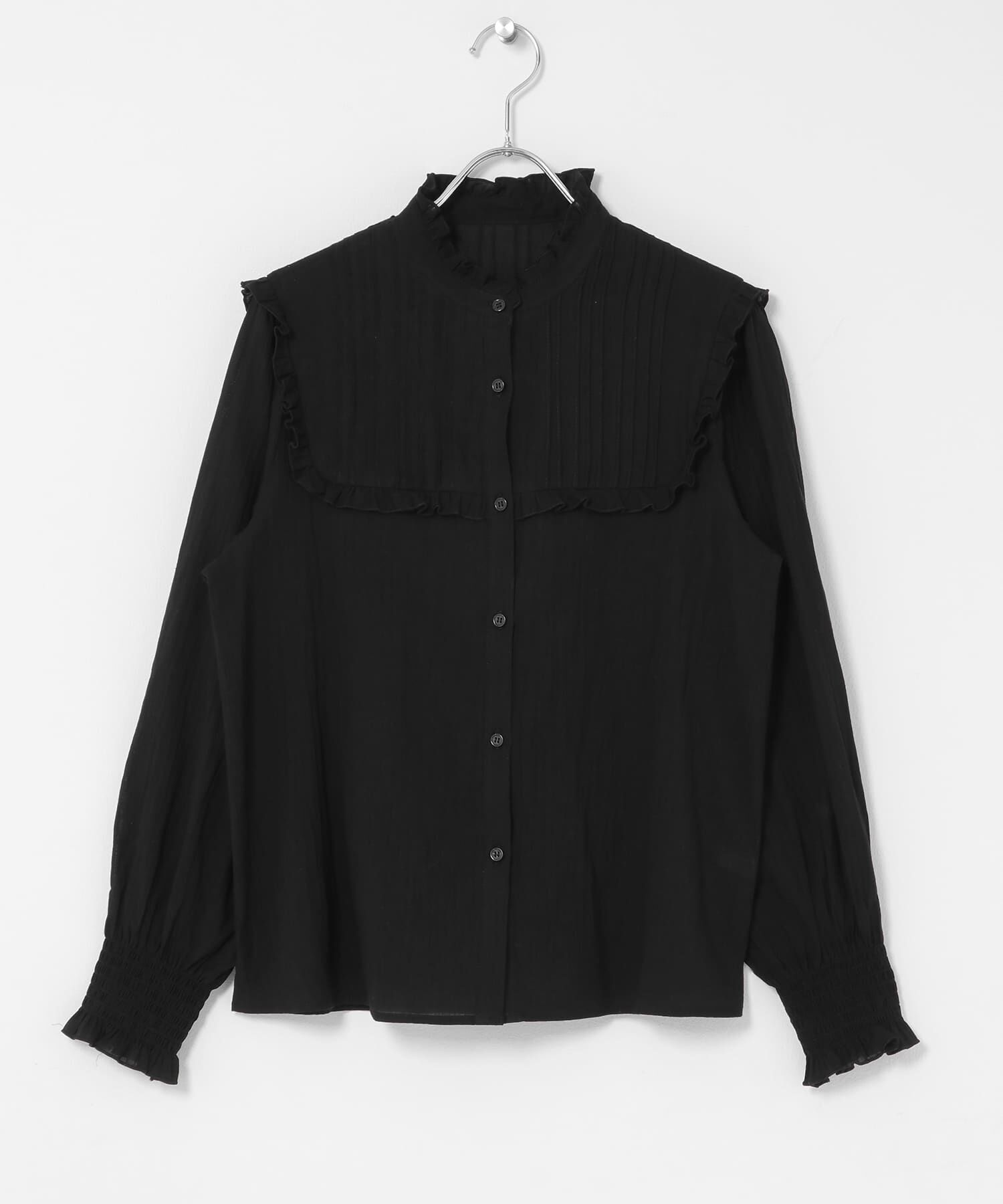 Sonny Label 「『WEB限定』スタンドカラーピンタックフリルシャツ」|シャツ・ブラウス|