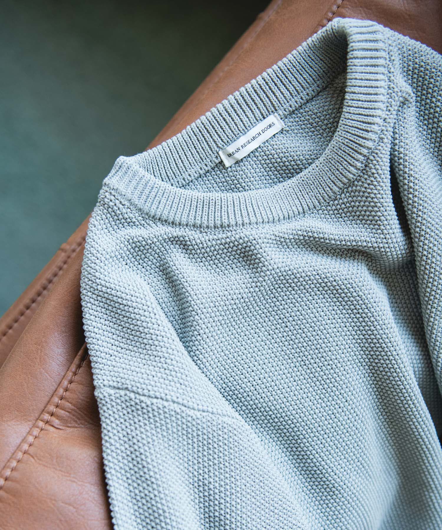 URBAN RESEARCH DOORS「『吸水速乾/防ｼﾜ/ｲｰｼﾞｰｹｱ/UVｶｯﾄ』DRYMIX ｶﾉｺﾛﾝｸﾞｽﾘｰ 」|ニット・セーター|グレー