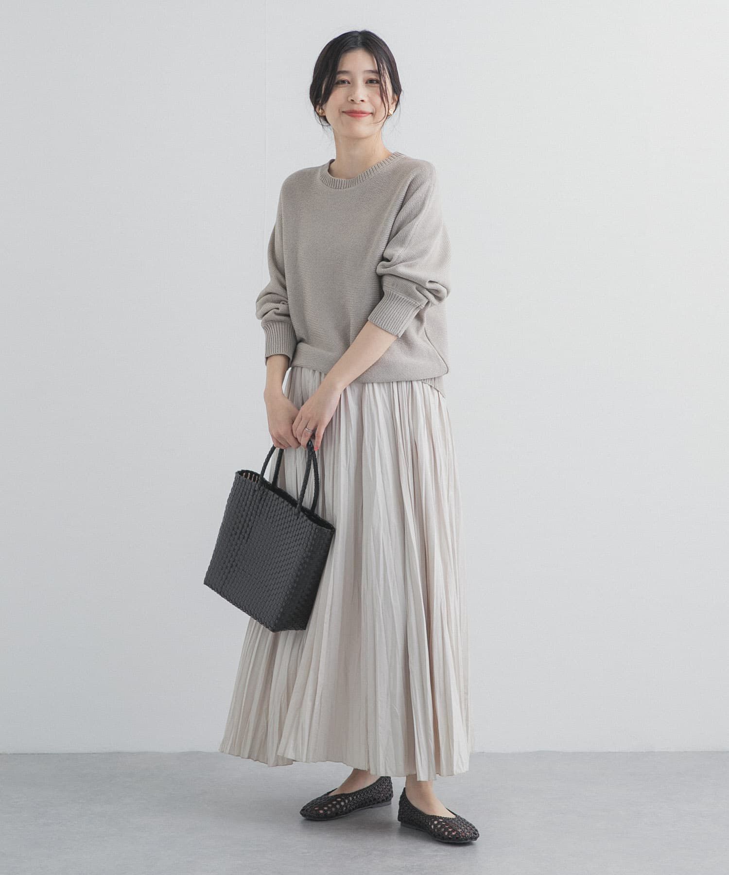 URBAN RESEARCH DOORS「タフタランダムプリーツスカート」|スカート|