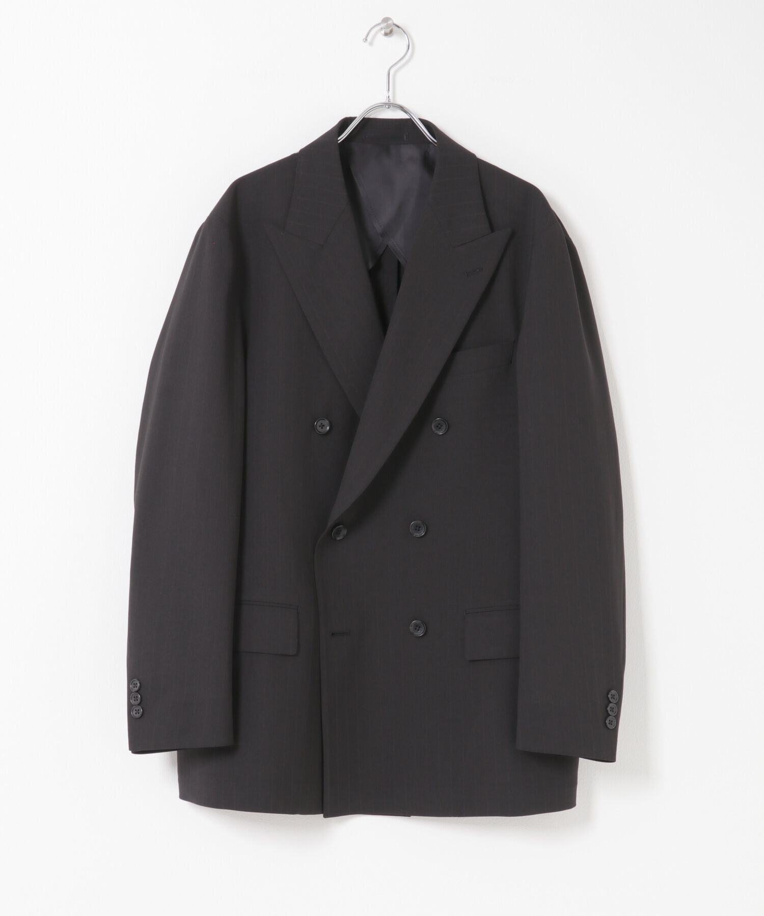 URBAN RESEARCH DOORS「LIFE STYLE TAILOR　TRABESTストライプダブルジャケット」|その他|ブラック