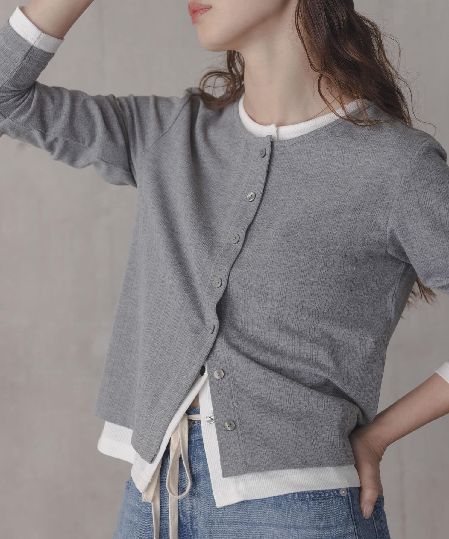 Sonny Label 「汗ジミ防止レイヤードライクカットプルオーバー」|Tシャツ・カットソー|グレー