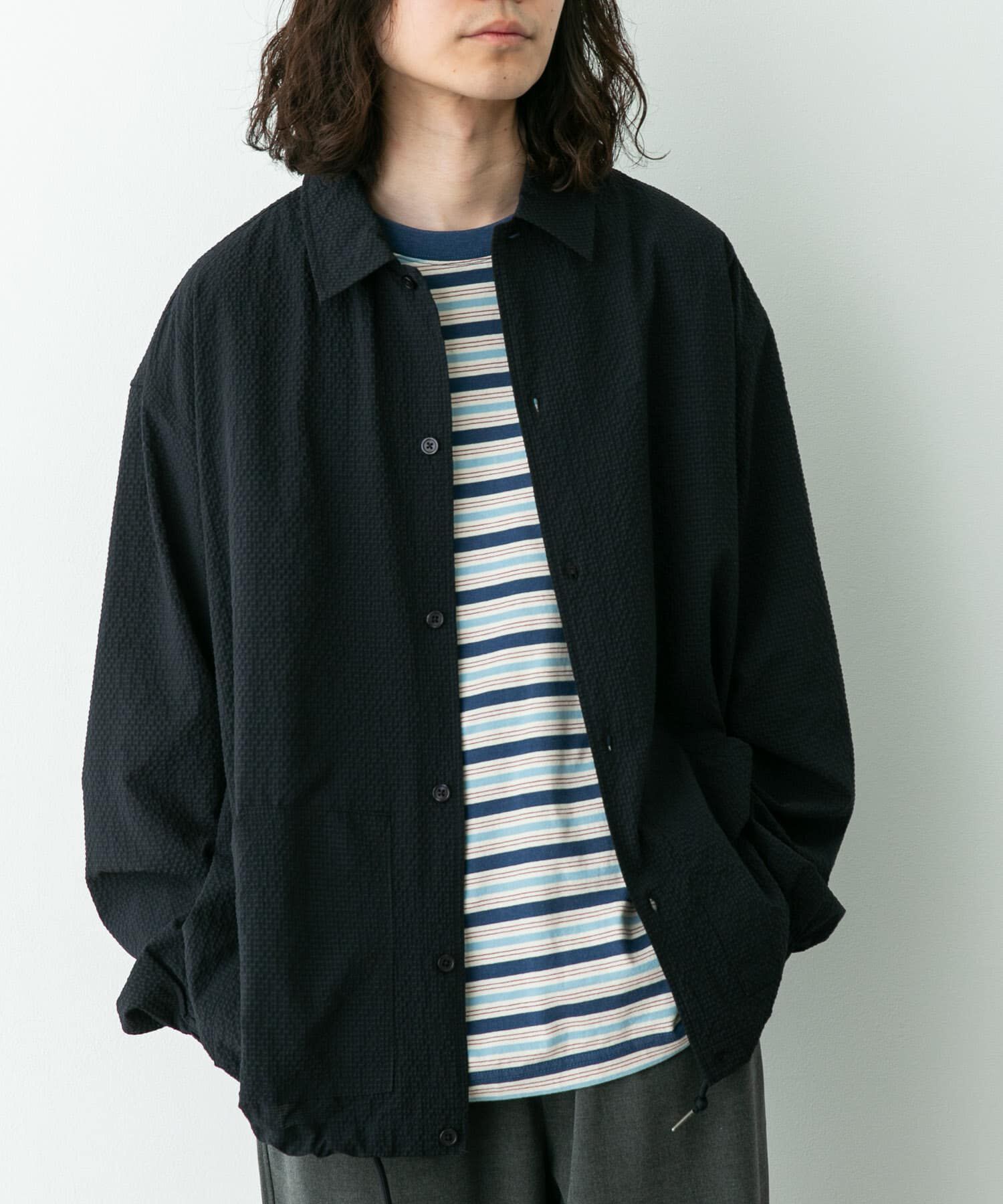 Sonny Label 「シアサッカーコーチジャケット」|ブルゾン・スタジャン|