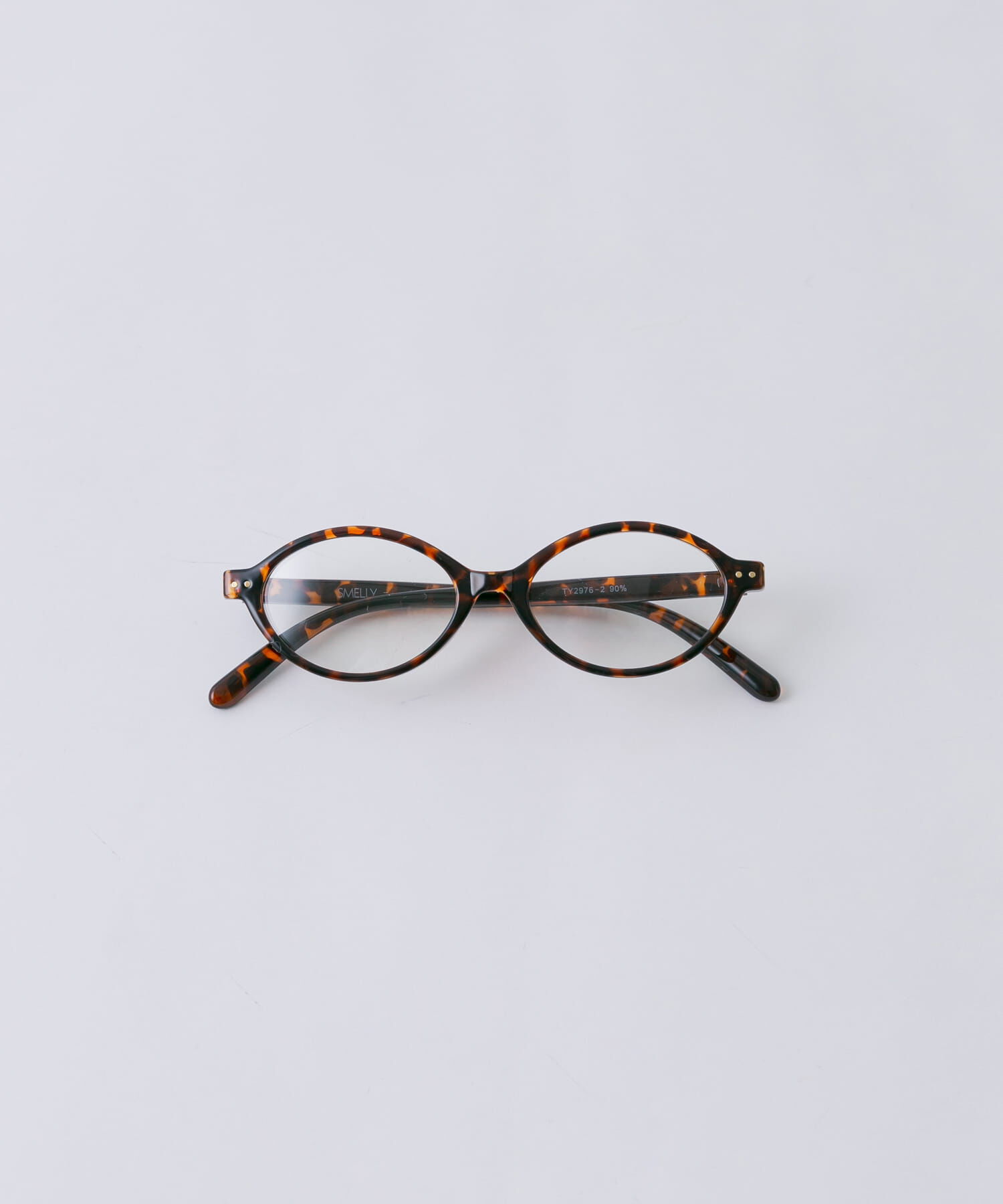 SMELLY「オーバルスリムダテメガネ」|メガネ|ブラウン系その他