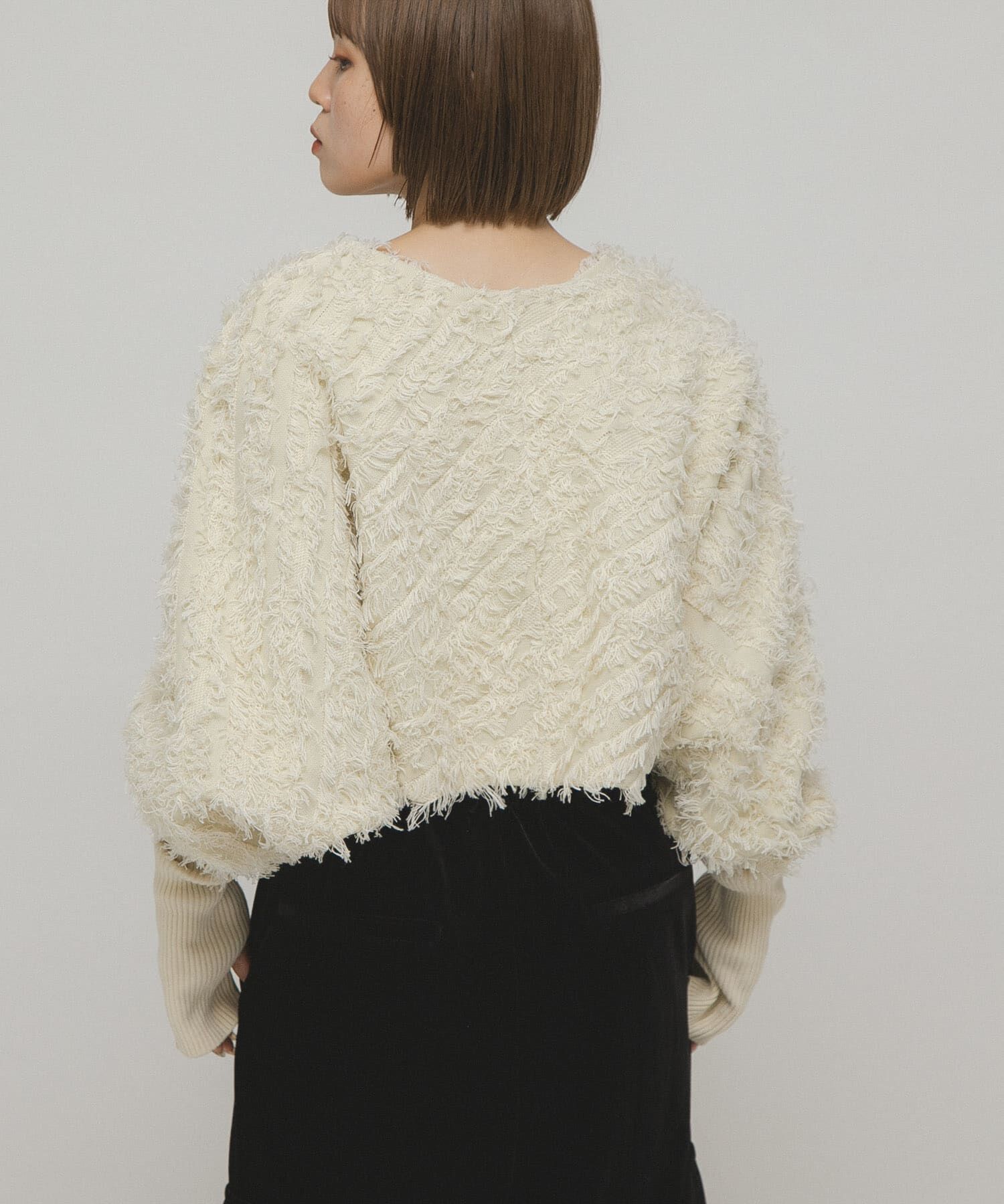  「2WAYフリンジカーディガン」|カーディガン|