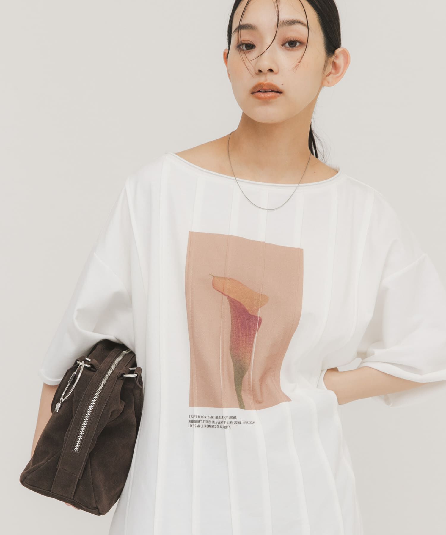  「ピンタックフォトプリントTEE」|Tシャツ・カットソー|